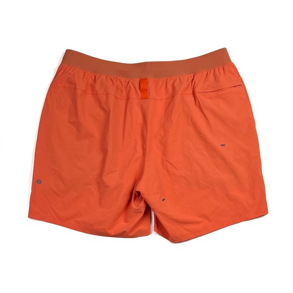 Lululemon Men’s License to Train Linerless Shorts Warm Coral/Orange Size XL - Picture 2 of 8